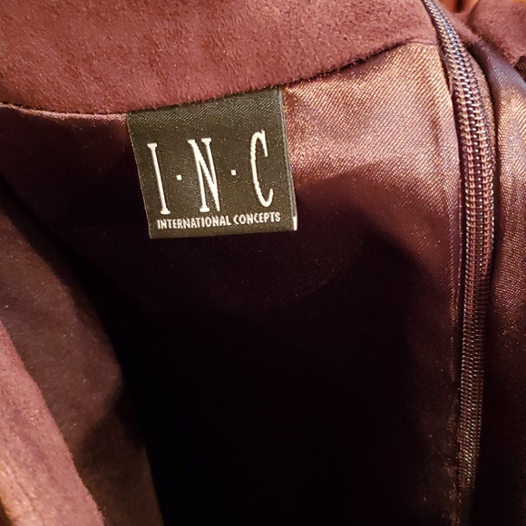 INC suede leather lined pencil skirt - Picture 2 of 4